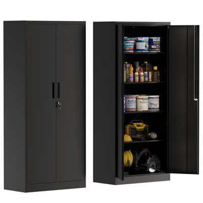 Metal Garage Storage Cabinet Metal 5 - Tier 18.8'' Home Locker with Built In Key Lock