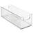 mDesign Plastic Home Office Storage Organizer Bin With Handles - 8 Pack - Clear