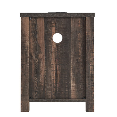 Table de chevet 2 tiroirs avec prises et ports USB Adaija