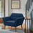 Merrylite  37" Wide Upholstered Armchair with Tufted Backrest-574597030