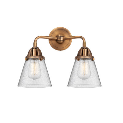 Éclairage pour meuble-lavabo à 2 cônes 6 po, 2 lumières et 14 po Shauna