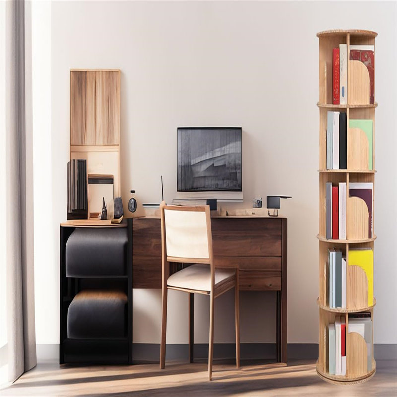 157cm H x 44cm W Solid Wood Corner Bookcase