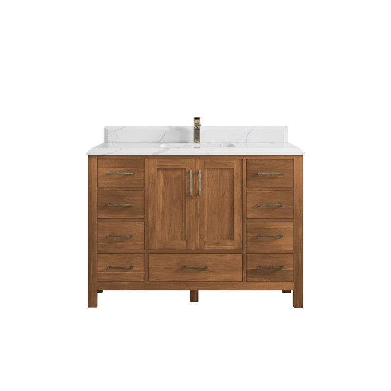 Ensemble de meuble-lavabo simple 48 po Malibu, Calacatta Laza