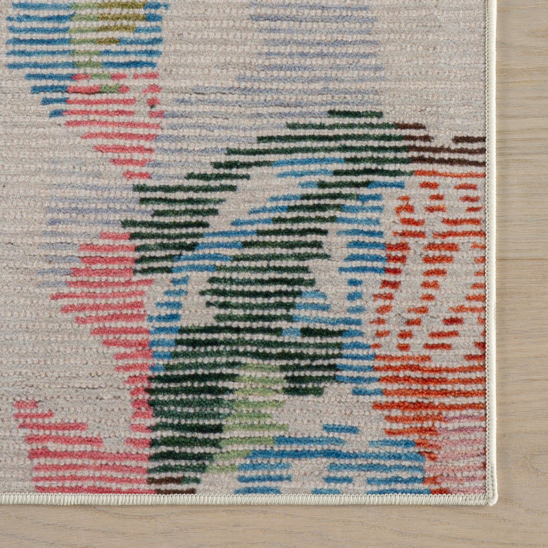 Bloom Multi Machine Printed Washable Rug, Rectangle 8'6" x 11'6"