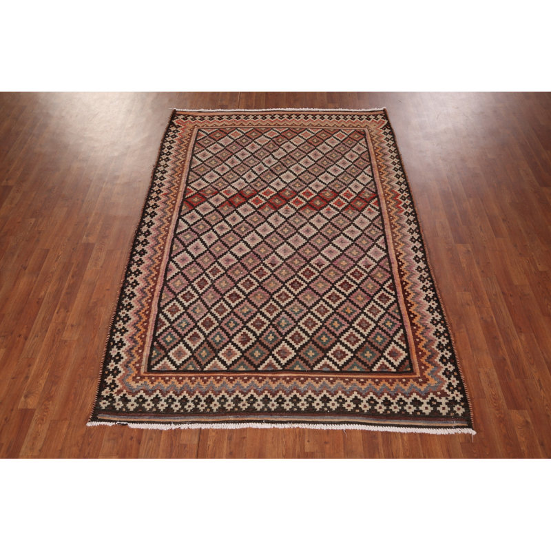Tapis kilim en laine tissé à la main 6 x 8