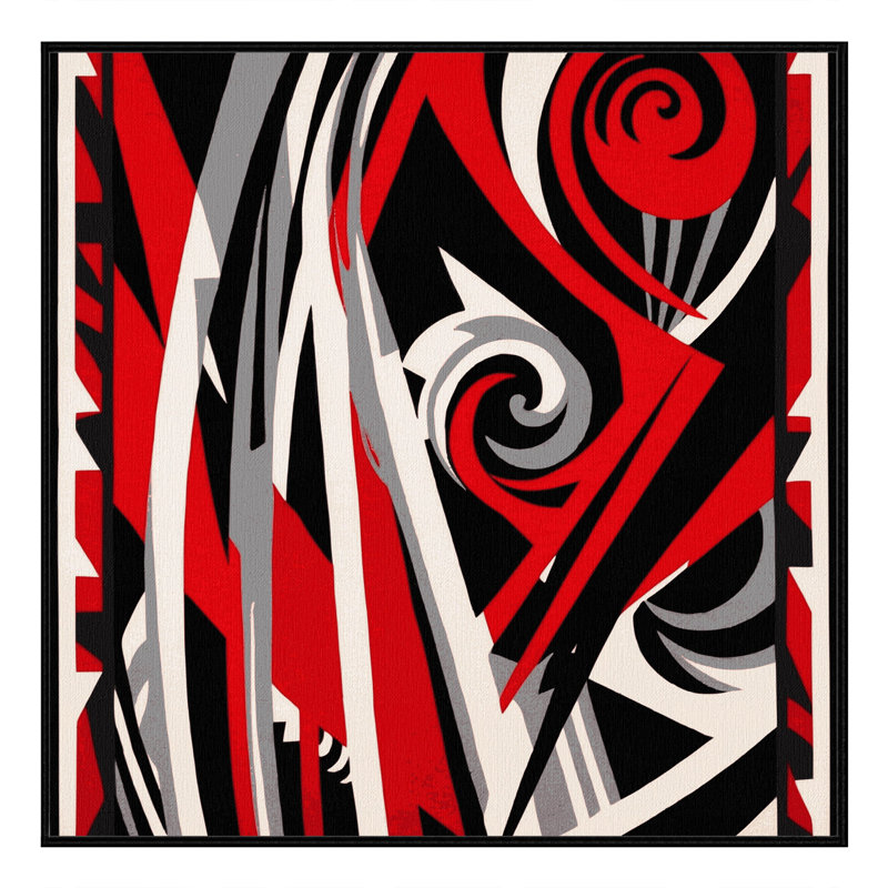 Cerise Rapture Rug, Square 5'