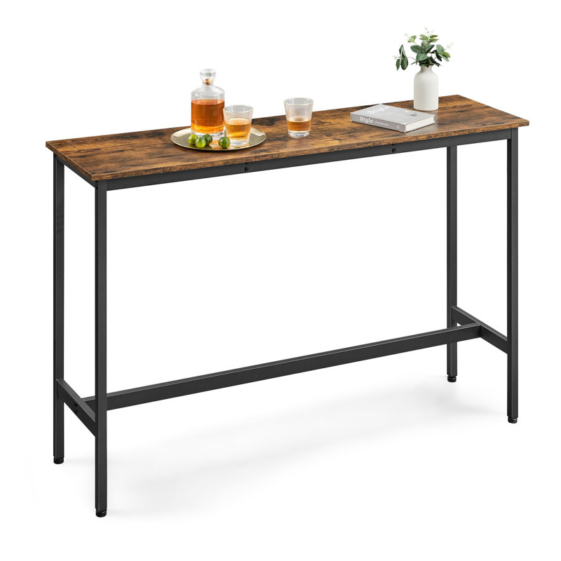 Console Table, 35.40" H x 55.10" W x 15.70" D, Rustic Brown