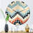 Retro Revival Chevron Pattern - Chevron  Wall Clock-101235867
