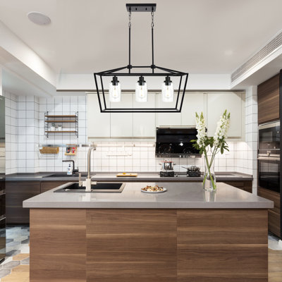 Luminaire suspendu linéaire à 3 lumières Nawwaf