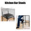 Upholstered Counter Stool with Metal Frame