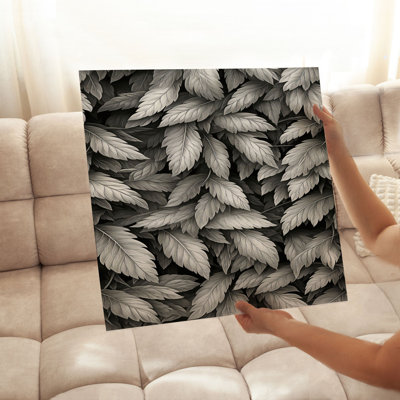 «Botanical Botanical», reproduction d'art moderne sans cadre noir et blanc