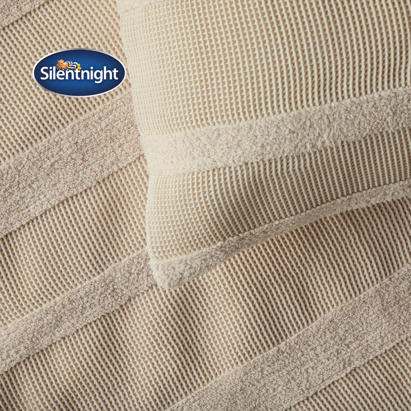 Silentnight Supersoft Natural Textured Duvet Set, Single Duvet Cover Set
