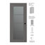 Porte intérieure lambrissée Avon 4 Lite-96140483-96140484-99482600