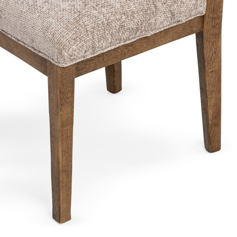 Arima Upholstered Dining Chair, Mushroom Taupe, Black