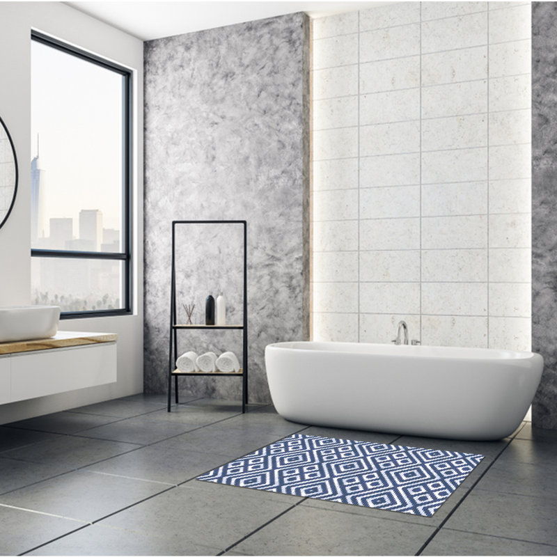 Davanti Vinyl Floor Mat - Deep Blue Collection, Rectangle 2' x 3'