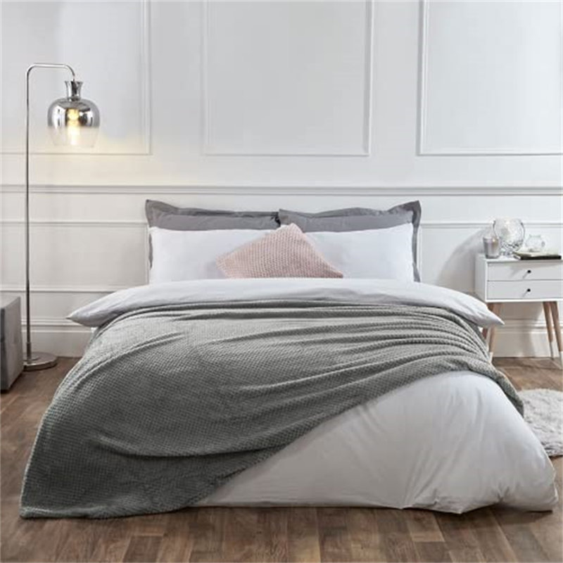 Throw Blanket, Grey, 240 x 200cm