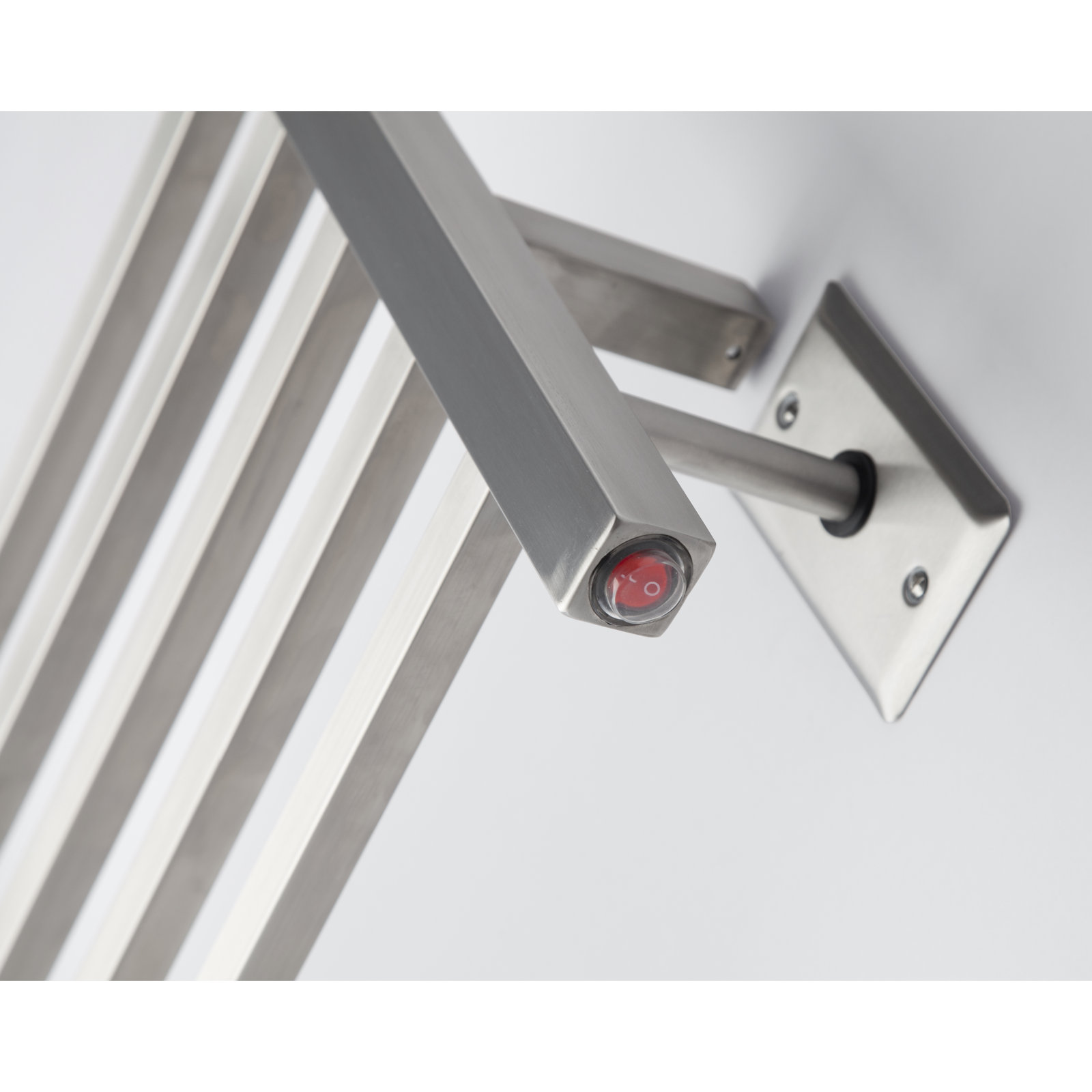 Radiant Square Wall Mounted Electric Towel Warmer, Brushed