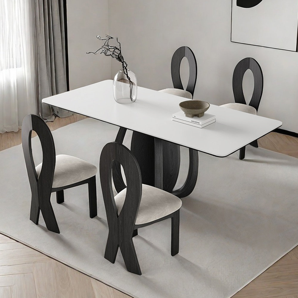 ZKuylo Nordic style simple rectangular dining table sets. | Wayfair