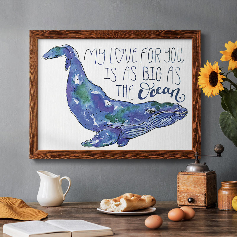 Whale Love II, Érable, H 22 po x l 32 po x P 1,5 po
