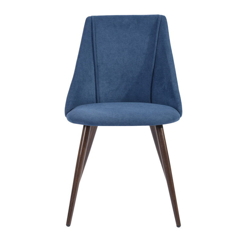 Boerner 47cm H Polyester Blend Upholstered Side Chair in Blue, Dark Blue