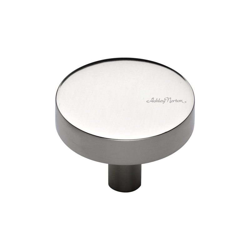 1 1/4" Diameter Round Knob, Polished Nickel, 1 1/2"