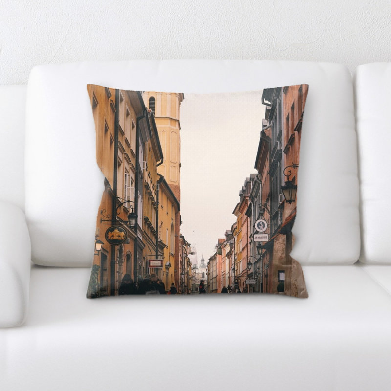 Street Life Microsuede Reversible Throw Pillow