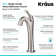KRAUS Elavo Square White Porcelain Ceramic Bathroom Vessel Sink and Faucet Combo with Pop-Up Drain