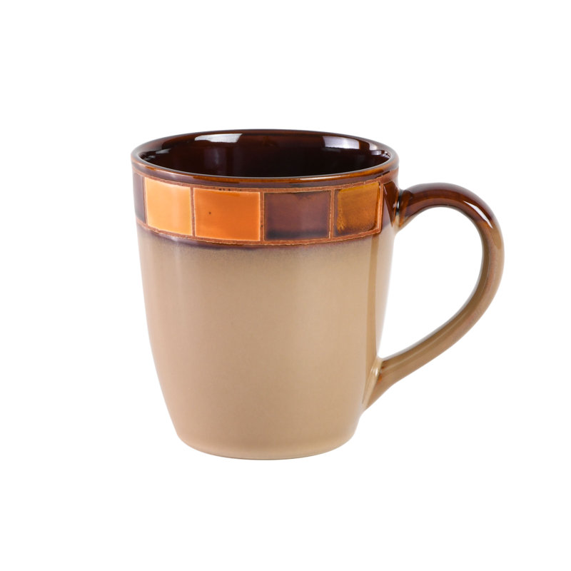 Casa Estebana Brown and Beige Ceramic Dinnerware Set, Service for 4