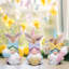 Décoration de gnomes de Pâques en résine, décoration de gnomes de lapin à la main, gnomes de Pâques faits à la main, cadeaux de lutins de Pâques pour femmes / hommes, gnomes de Pâques, décoration pour la fête de Pâques