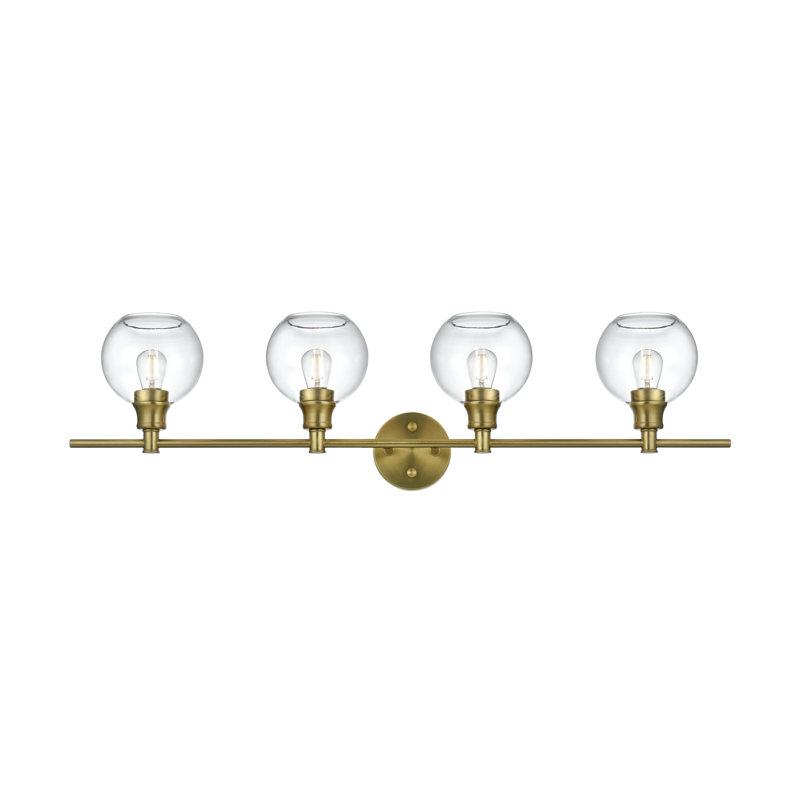 Drinkard 4 - Light Vanity Light, Clear, Gold