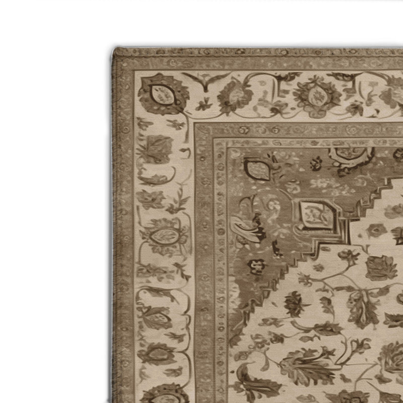 Tapis gris d'intérieur et d'extérieur Tabriz, Rectangle 4pi x 6 pi