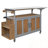 Outdoor Kitchen Island with open shelf, Storage Cabinet and Towel Rack-17612697