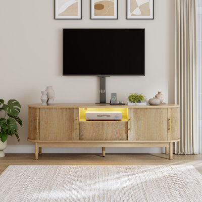  Meuble télé cannelé moderne 65 po avec support et support de charge