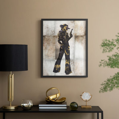 Cowgirl I Framed Print - Solid Wood