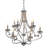 Tes 9-Light Indoor Chrome Classic/Traditional Empire Candelabra Chandelier