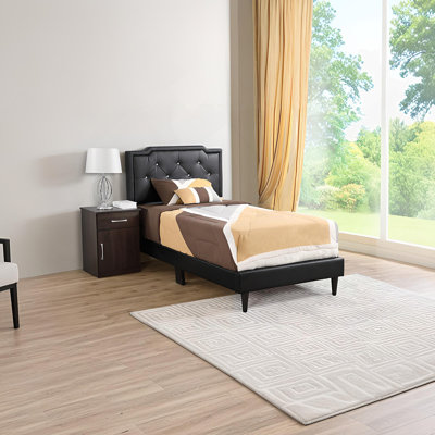 Structure de lit moderne avec tête de lit pour la chambre à coucher