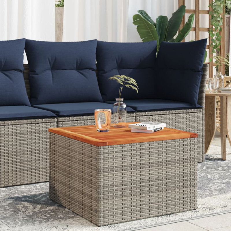 Octaviea Square Outdoor Coffee Table , 55cm cm W 55cm cm D, Grey