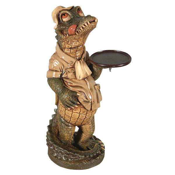 Crocodile Butler Small Statue