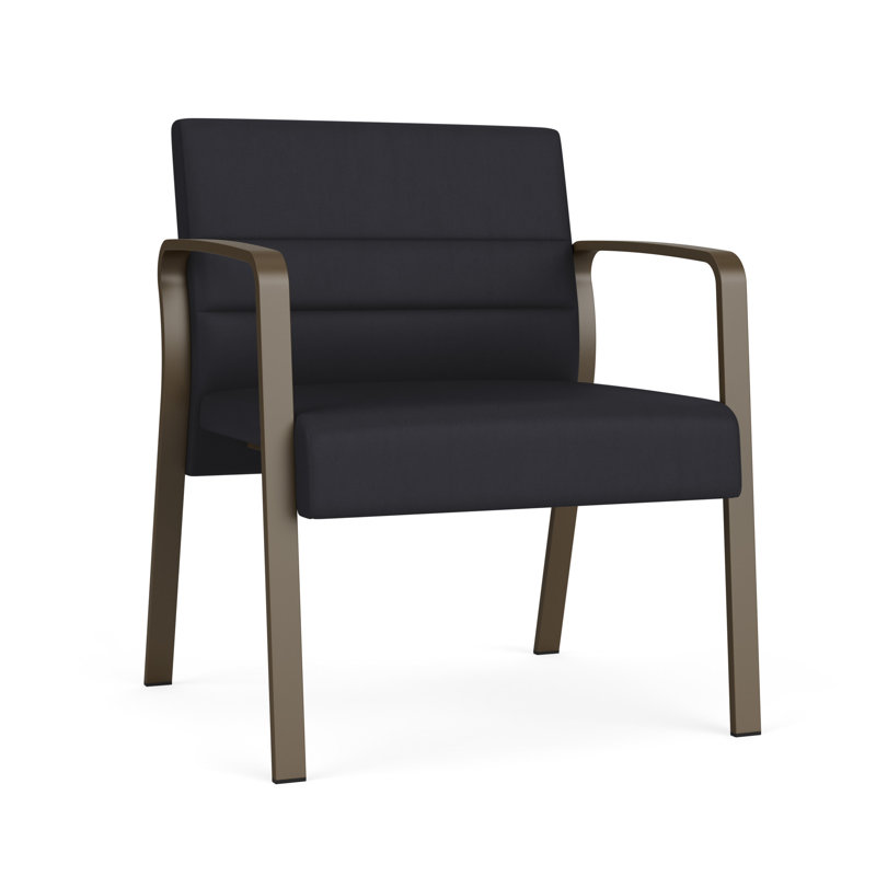 Chaise d'invité surdimensionnée Waterfall, Bronze, Vinyle noir Patriot Plus
