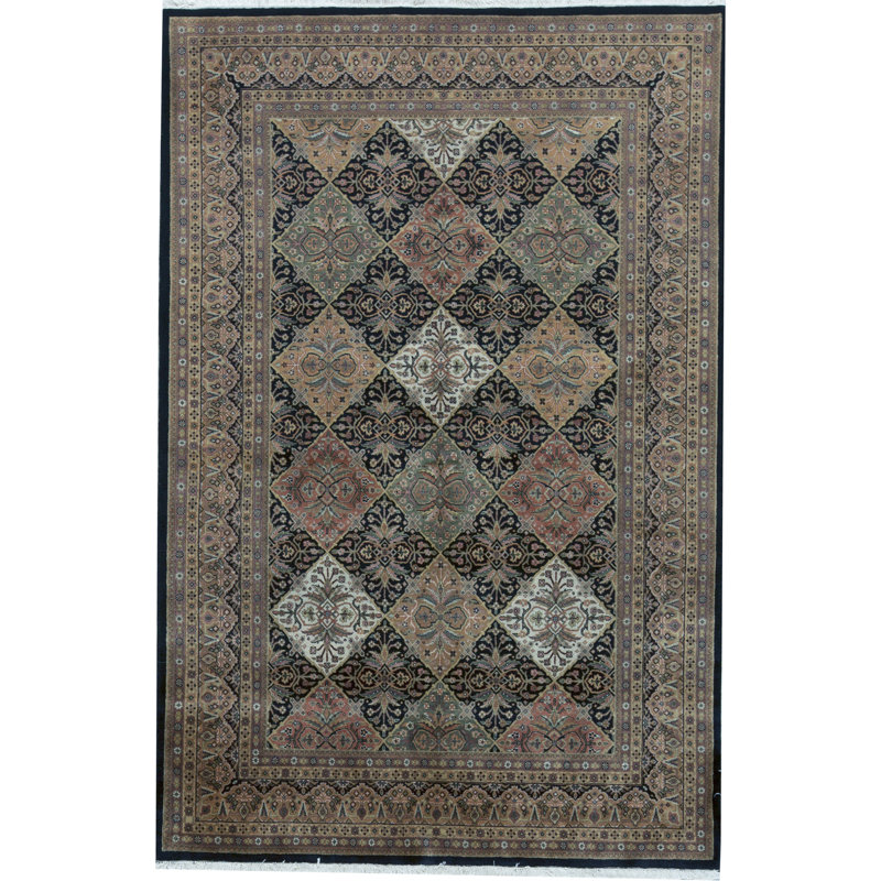 Gramercy Oriental Area Rug in Brown/Black, Rectangle 5'10" x 8'10"