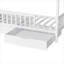 Lit plateforme en bois massif blanc doux avec tiroirs de rangement sous le lit, cadre de maison pour les chambres d'enfants et d'adolescents