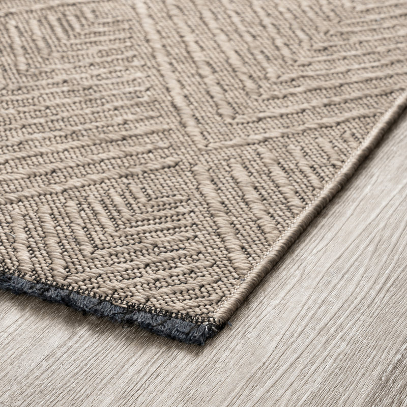 Tapis brun lavable à la machine Breneisha, Rectangle 2 pi x 3 pi