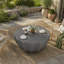 Table basse imperméable 35,43 po moderne pour l'extérieur et l'intérieur, conception en ciment MgO durable, convient aux terrasses, jardins, arrière-cours et salons-130078597