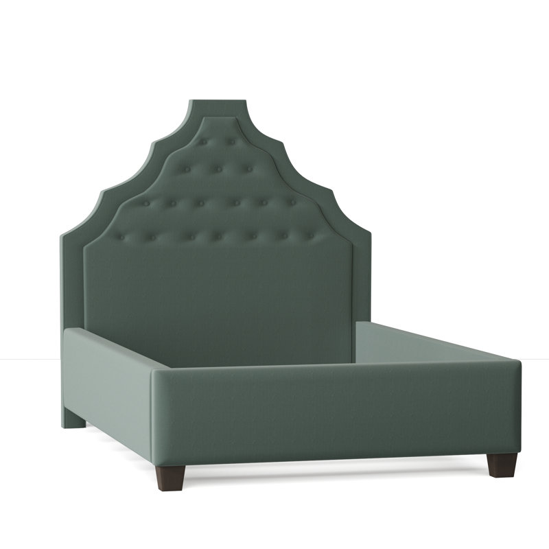 Lexi Upholstered Bed, Full, Encore Natural, Brown Mahogany