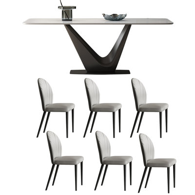 Durable Rock Plate Dining Table Sets.