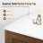 72" Free Standing Double Bathroom Vanity with Engineered Marble Top, Ceramic Sink, Backsplash-109176064-109176067