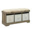 Banc de rangement à casiers avec trois bacs en tissu Mugurel-1253905944