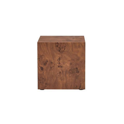 Premium Burl Walnut Veneer Mdf Cube Table