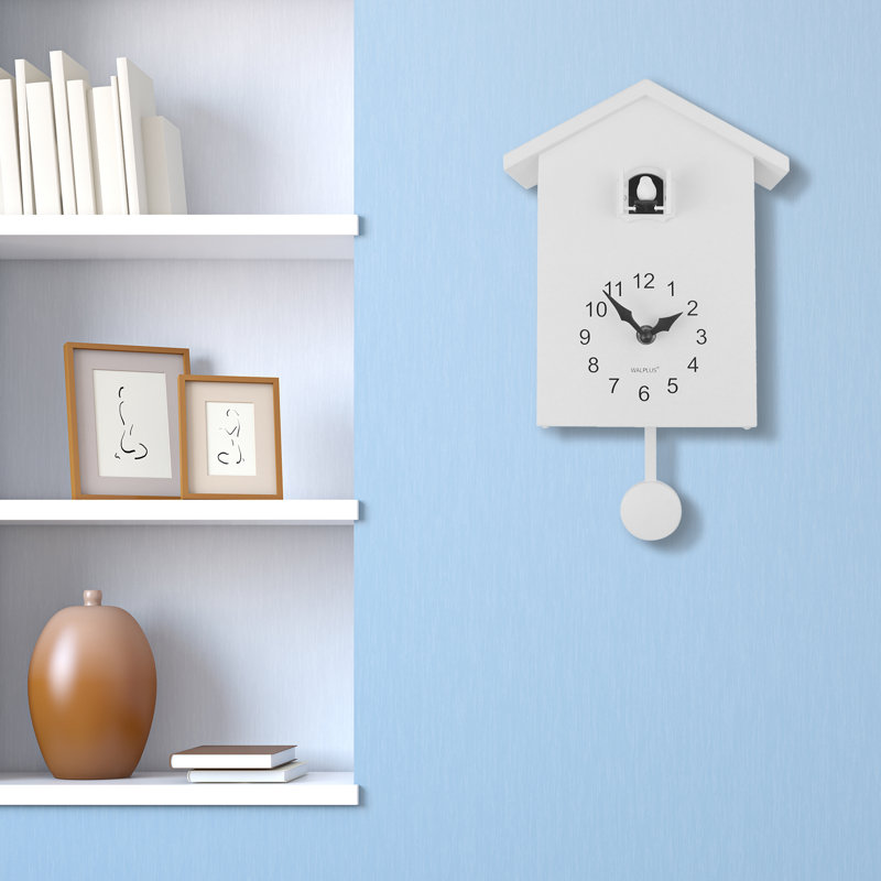 Meyers Minimalistic Cuckoo Wall Clock, White