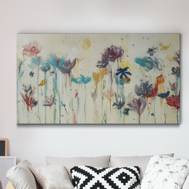 Floral Splash - impression sur toile tendue, H 48 po x l 24 po x P 1 po